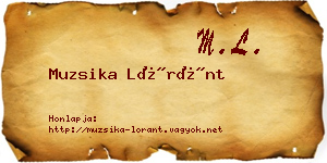 Muzsika Lóránt névjegykártya